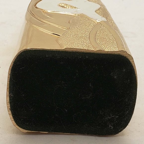 VINTAGE GOLD TONE METAL TARNISH RESISTANT BUD VASE - Picture 2 of 2